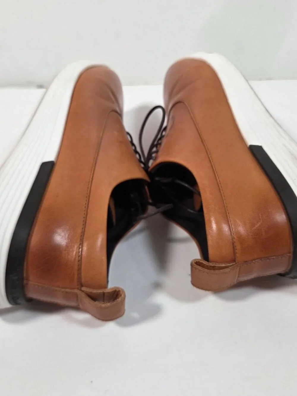 Wolf & Shepherd Crossover Longwing Brown Leather Shoes 8.5 Quiet Luxury